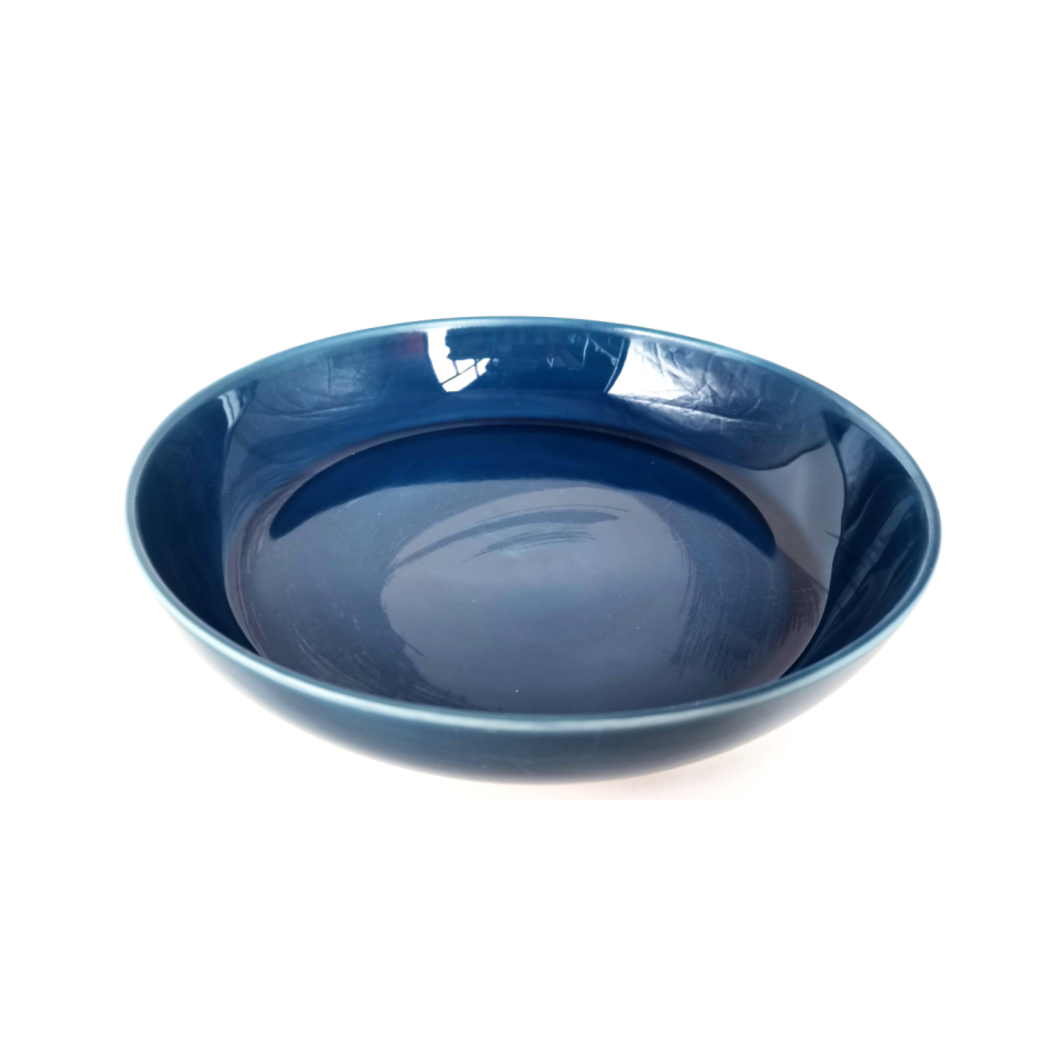 Cookware without Base Cracked Glaze Deep Dish Navy 21cm