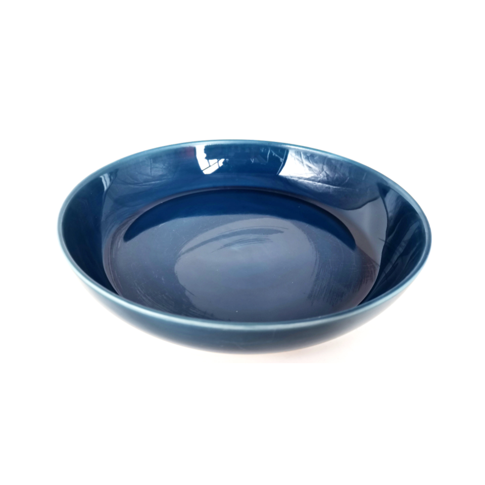 Cookware without Base Cracked Glaze Deep Dish Navy 18cm