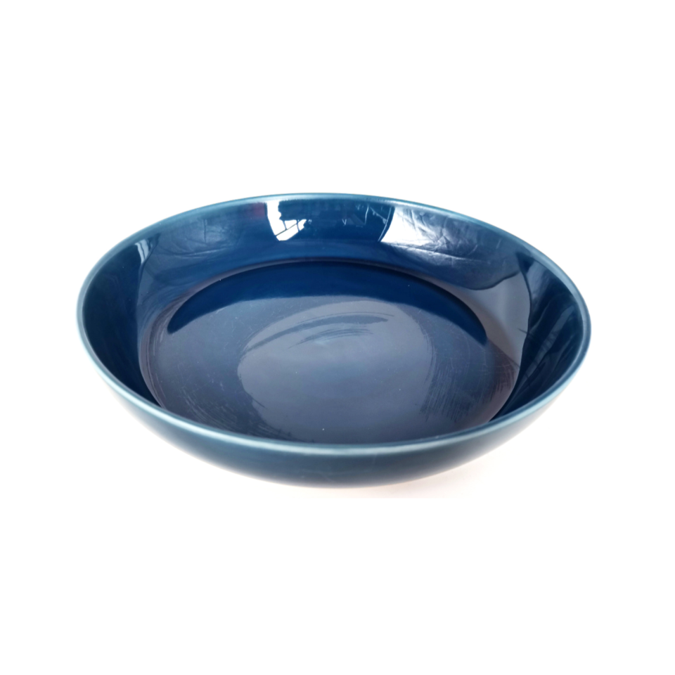 Cookware without Base Cracked Glaze Deep Dish Navy 15cm