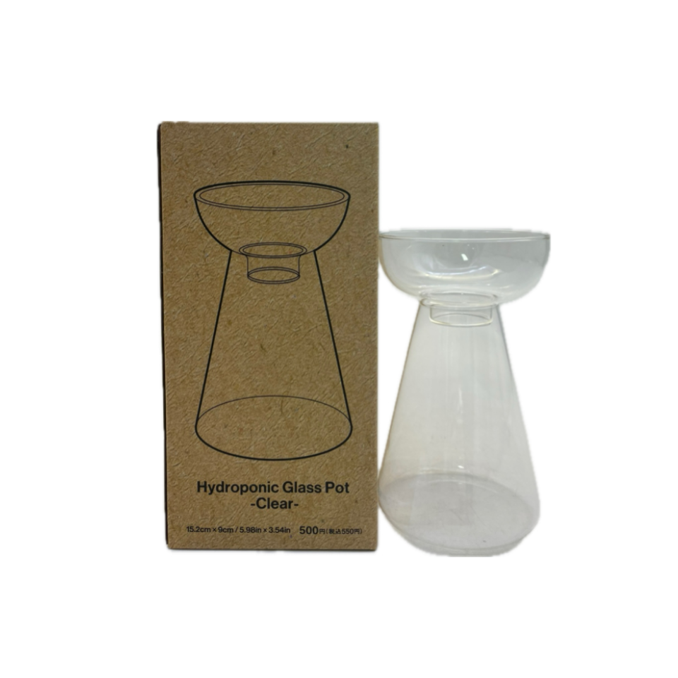 Hydroponic Glass Pot Clear
