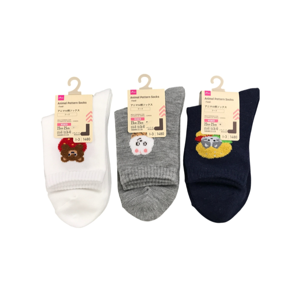 Animal Pattern Socks Food 23cm-25cm