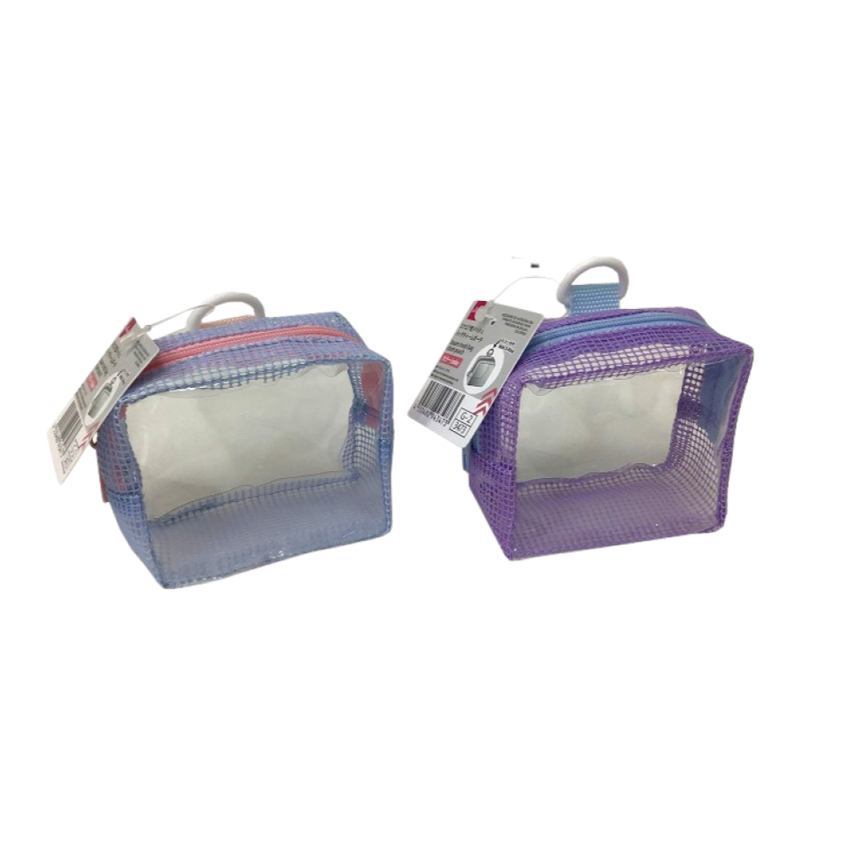 Square Mesh Bag Charm Pouch Color