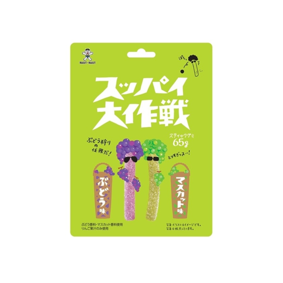WantWant Japan Suuppai Daisakusen Grape & Muscat 65g