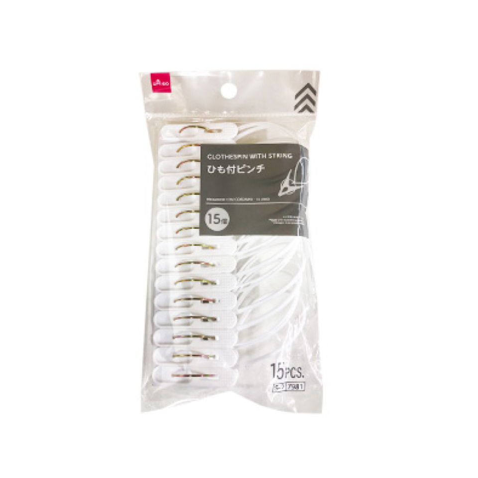 Clothespin with String 15pcs