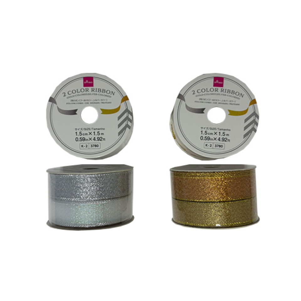 2 Color Ribbon Gray Dark Grey/Gold Dark Gold