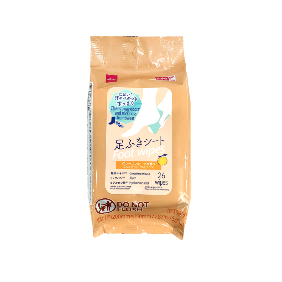 Cleaning Foot Wipes Grapefruit Fragrance
