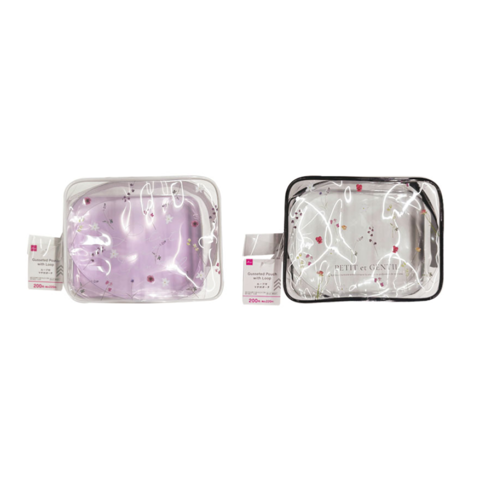 Gusseted Pouch with Loop Flower
