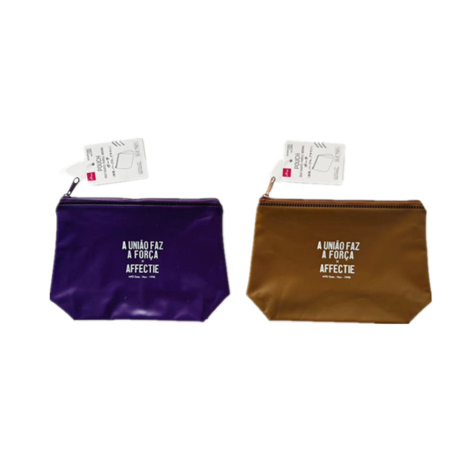 Pouch Boat Shaped Purple/Brown