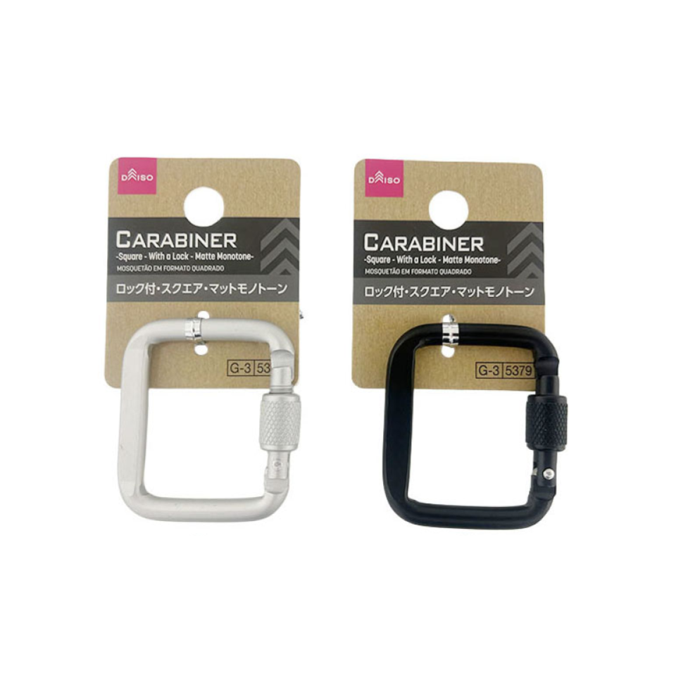 Carabiner Square with a Lock Matte Monotone