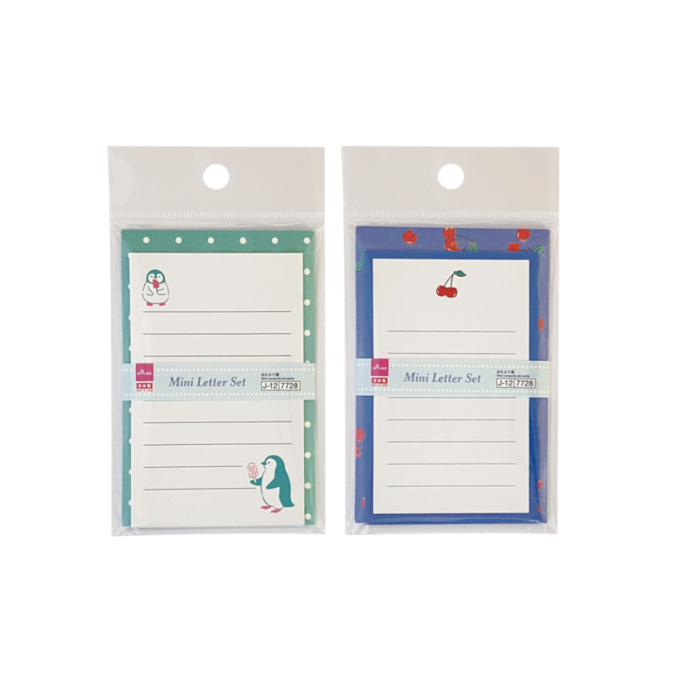 Mini Letter Pad and Envelope Set Summer Design Retro