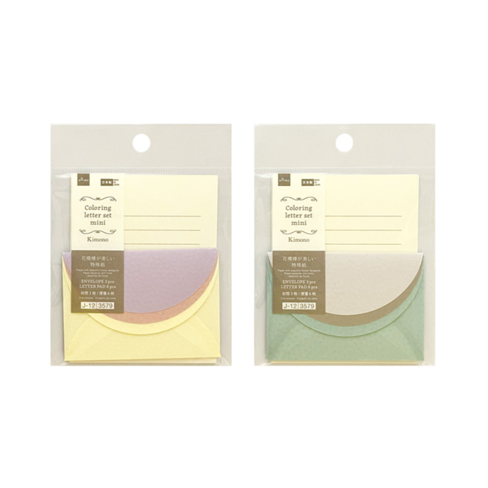 Coloring Mini Letter Pad and Envelope Set Small Flowers