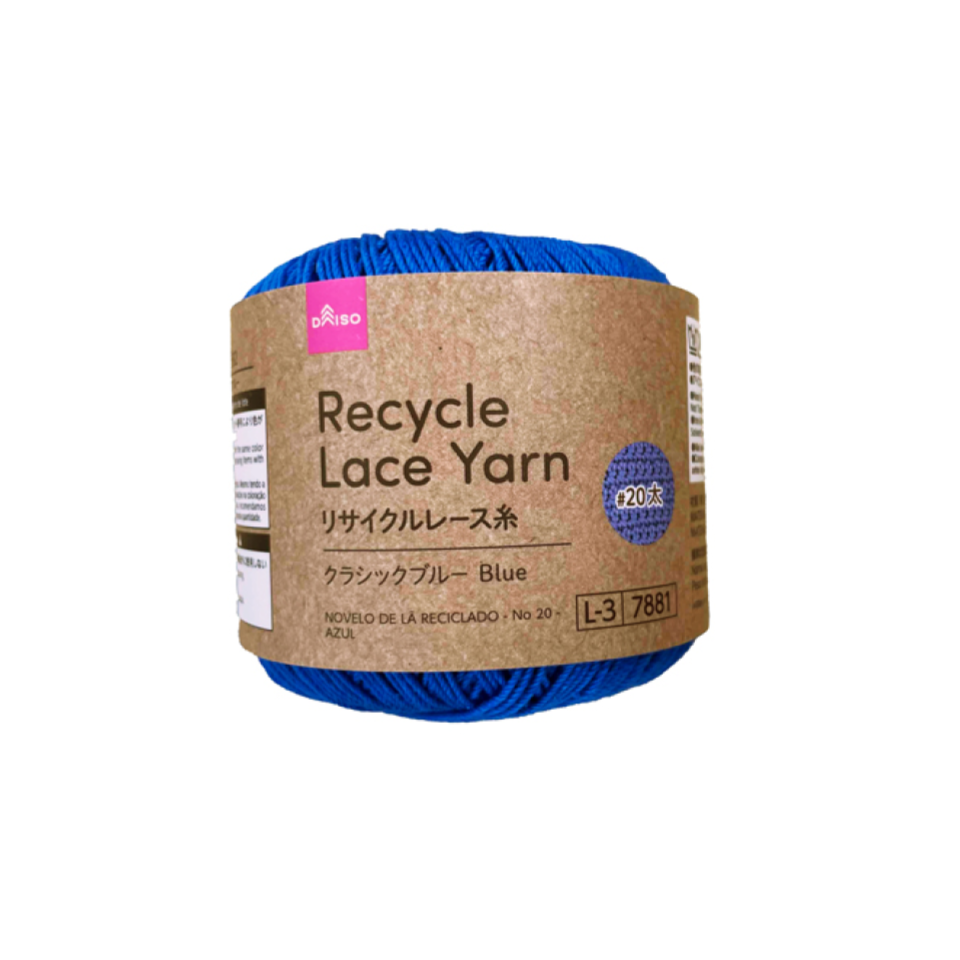 Recycle Lace Yarn No. 20 Thick Blue
