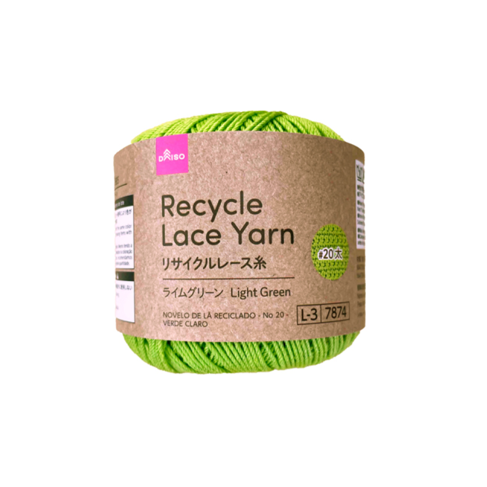 Recycle Lace Yarn No. 20 Thick Light Green