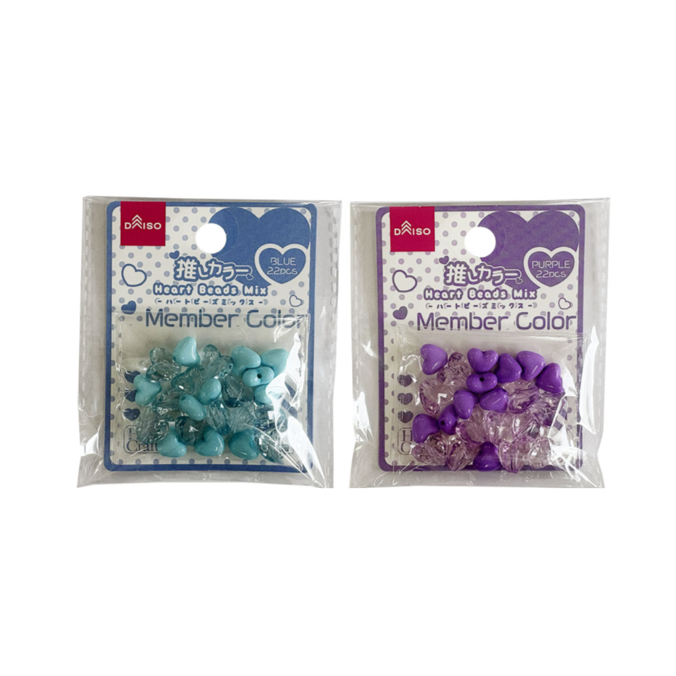 Heart Beads Mix Member Color Blue/Purple