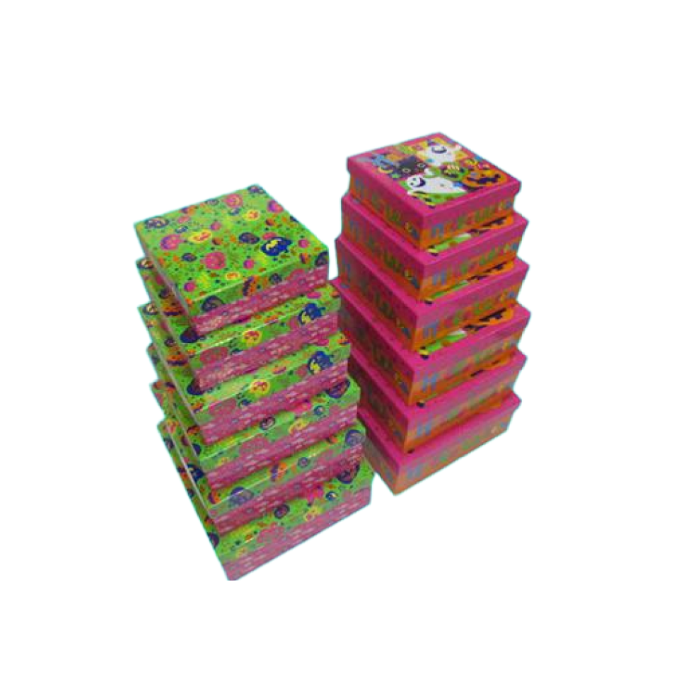 Halloween Pumpkin Paper Box Six Assorted Sizes