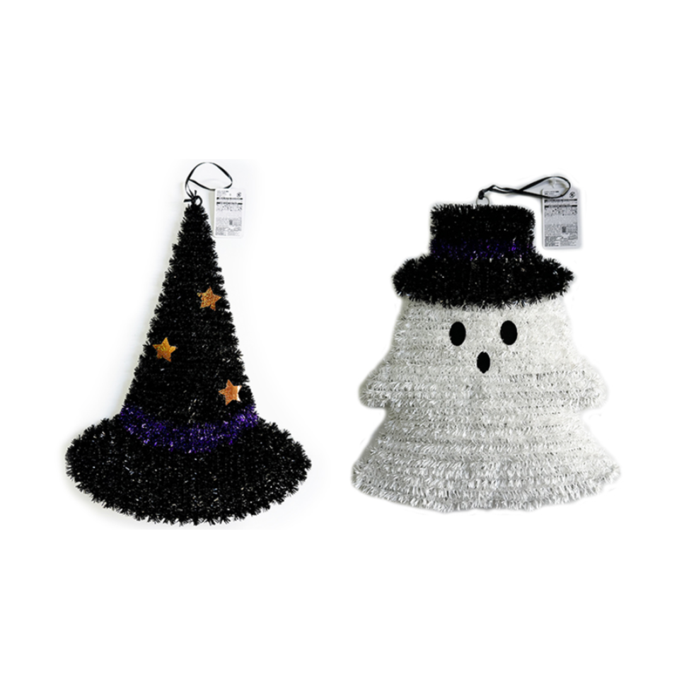 Sparkling Halloween Ornament Ghost/Hat
