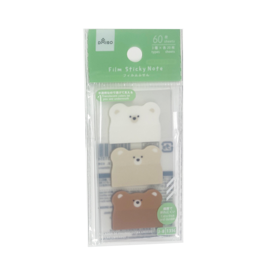 Extra Thick Film Sticky Notes Bear
