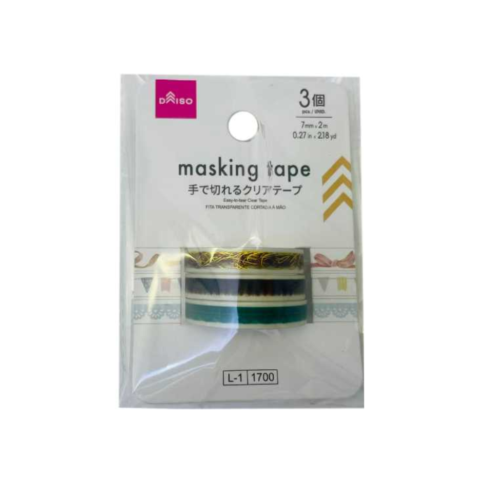 Easy-to-Tear Clear Tape Patterned 7mm x 2m