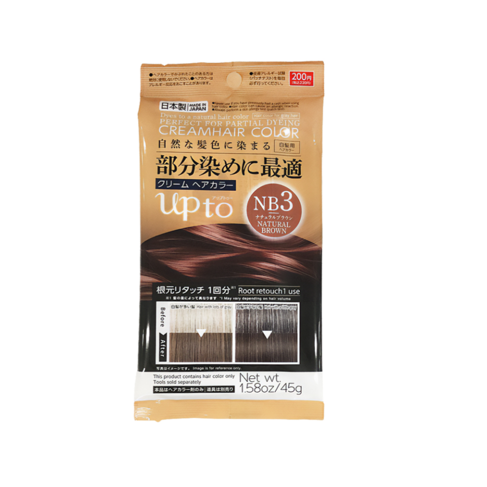 UPTO Hair Color Natural Brown 3 for Gray Hair