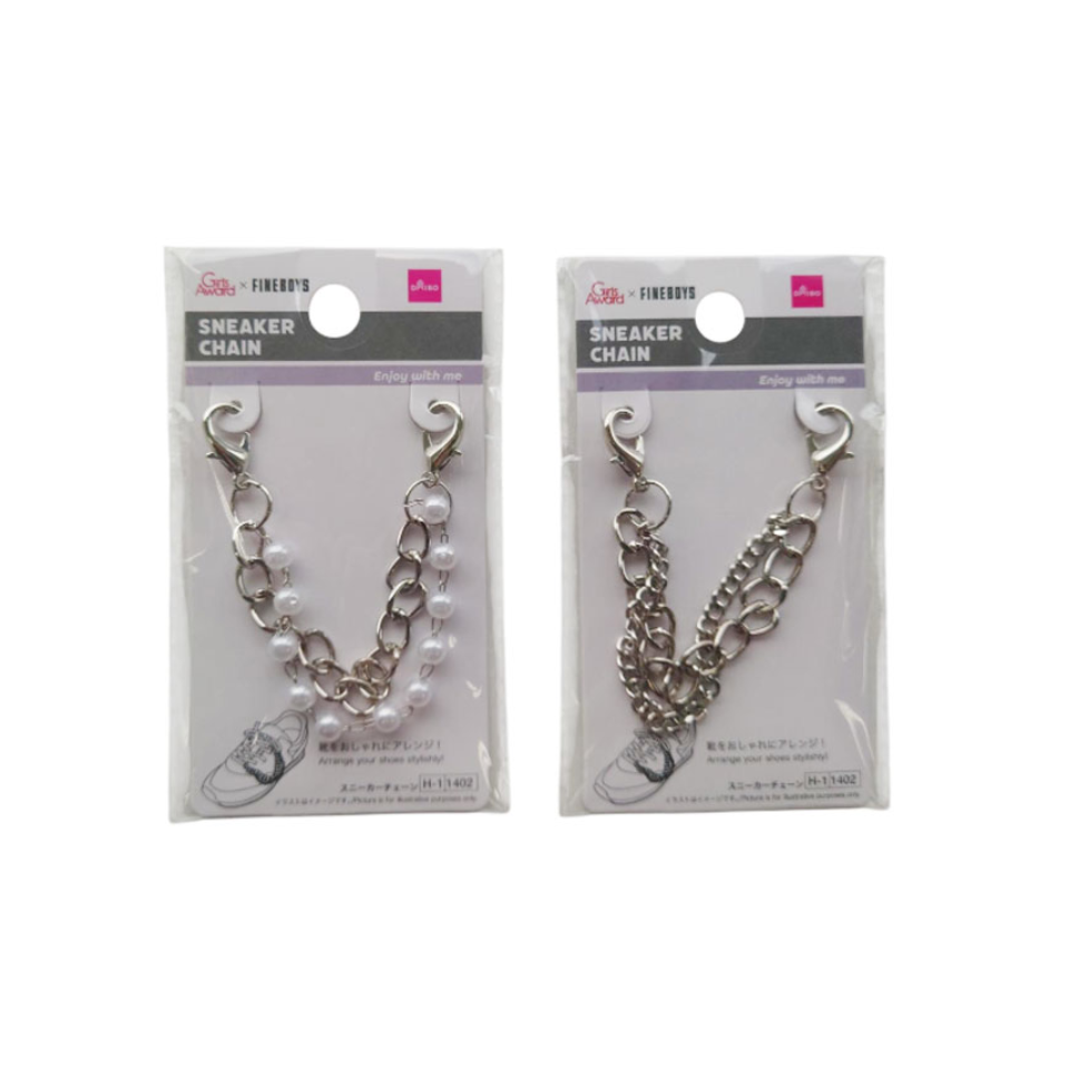 Sneaker Chain Silver Pearl