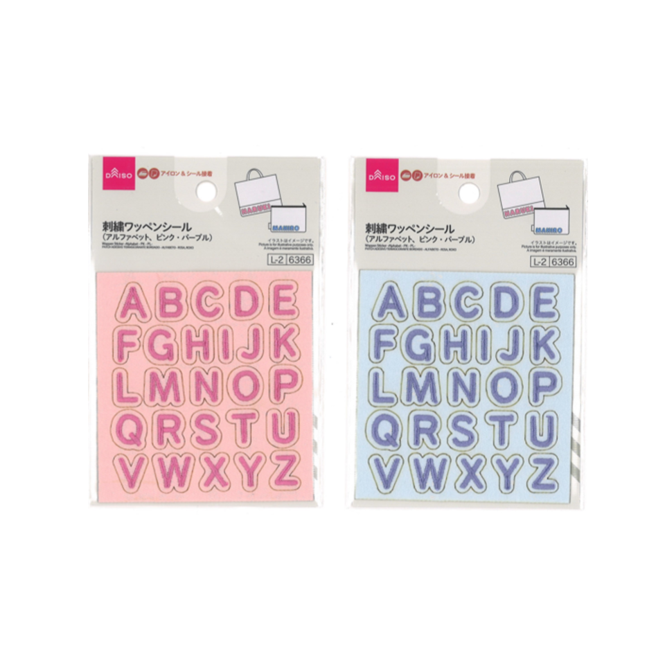 Wappen Sticker Alphabet Pink/Purple