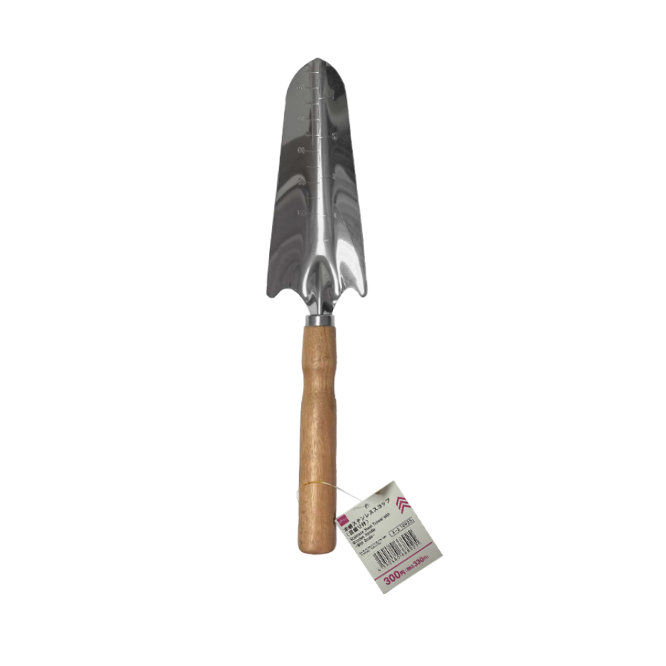 Stainless Steel Trowel with Wooden Handle and Scale