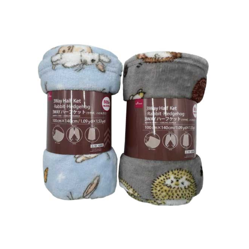 3Way Half Blanket Rabbit /Hedgehog