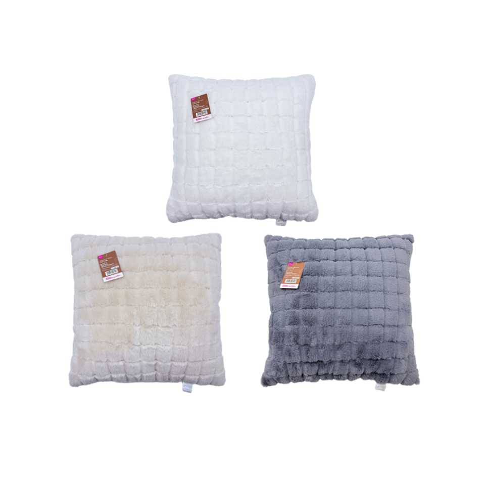Eco Fur Cushion Block Pattern 45cm x 45cm