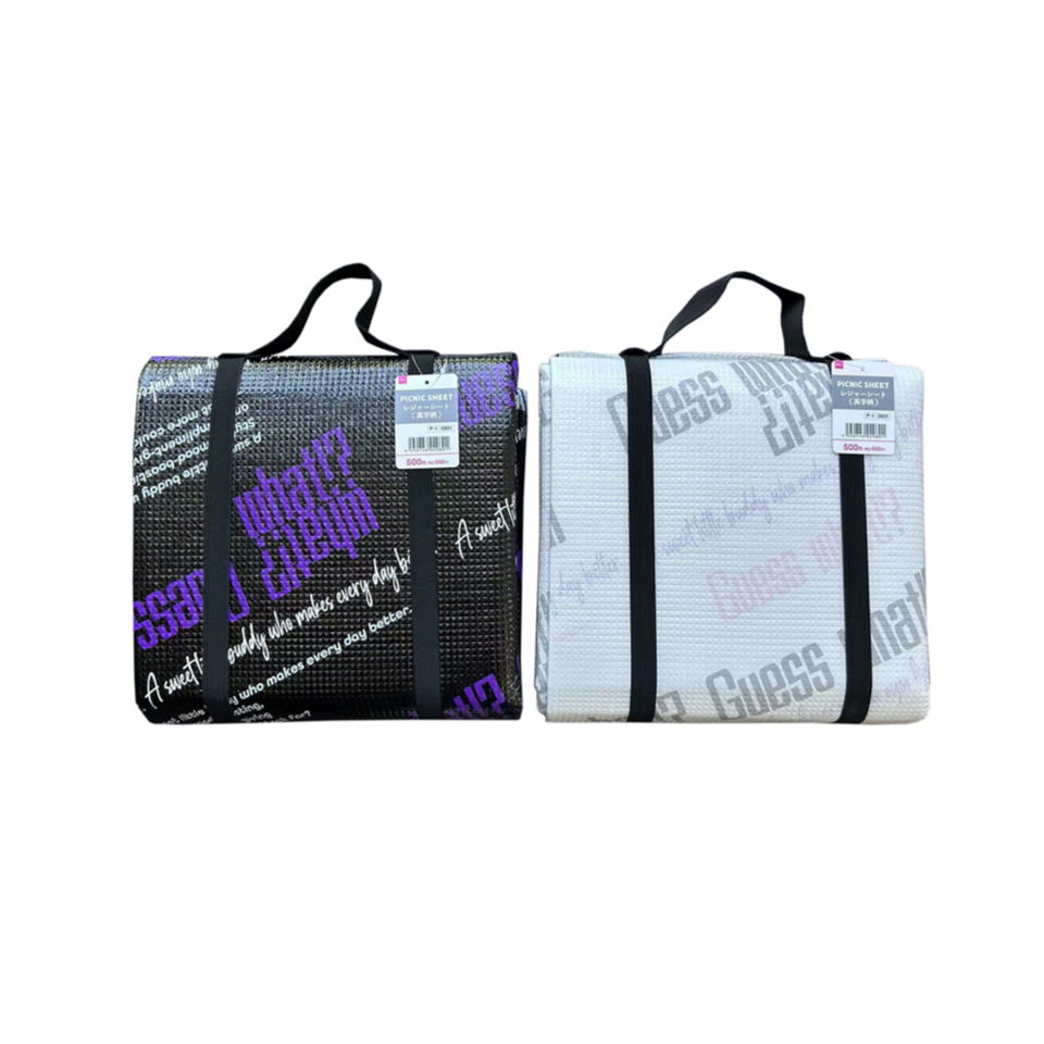 Convenient Portable Picnic Sheet English Text Pattern 120cm x 180cm