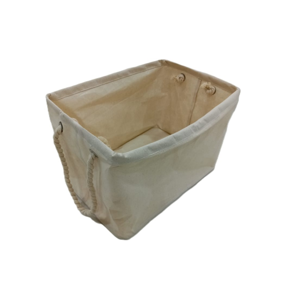 Rope Handle Fabric Storage Box 100% Indian Cotton