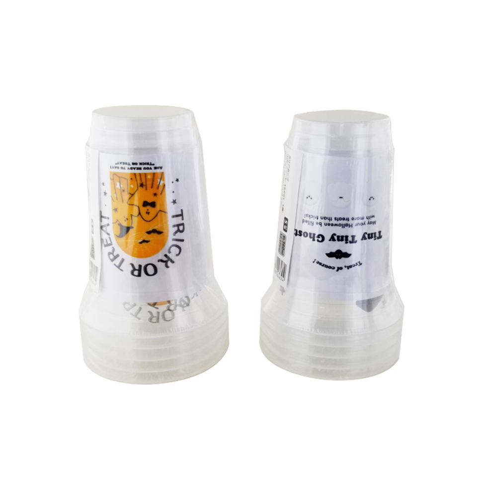 Clear Assorted Cups Halloween 360ml