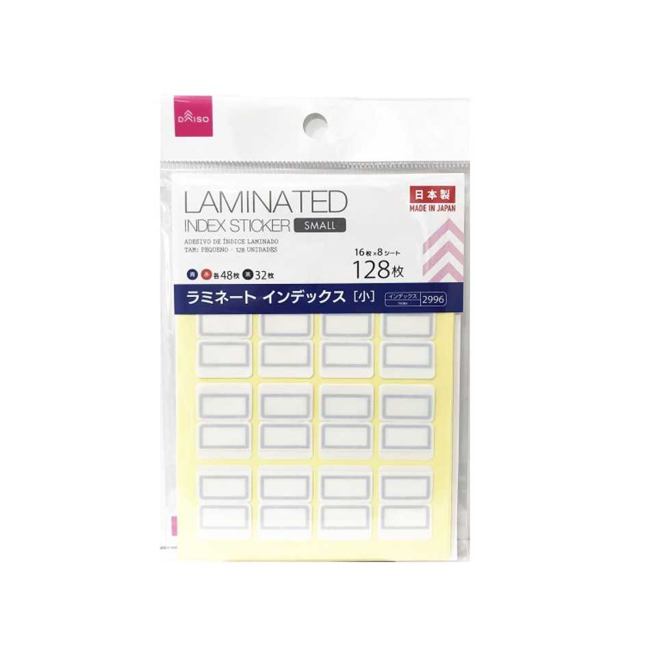 Laminated Index Sticker Small