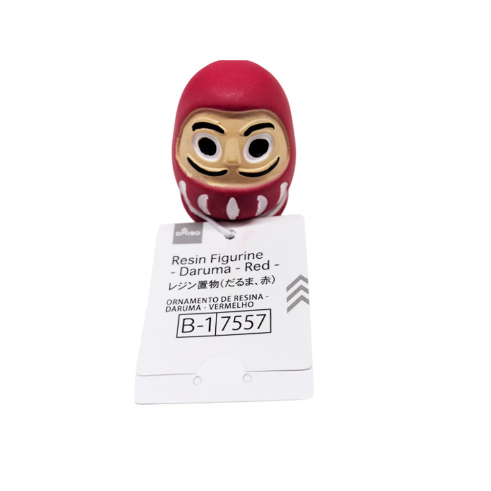 Resin Figurine Daruma Red