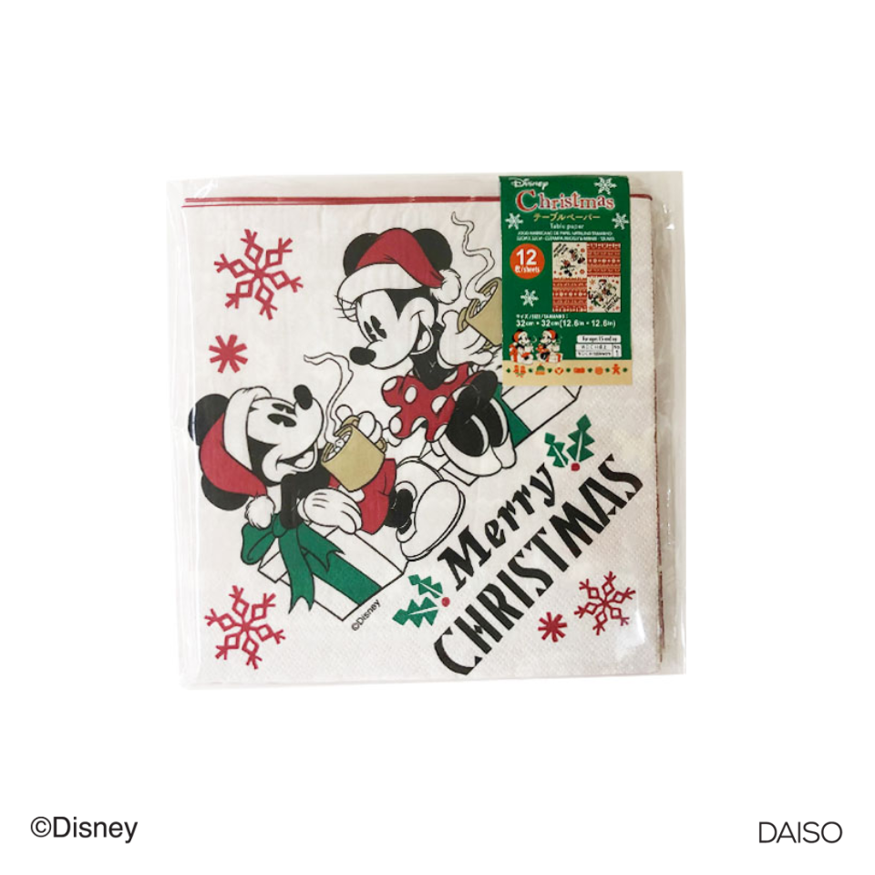 Christmas Table Paper 12.6in x 12.6in Mickey and Minnie