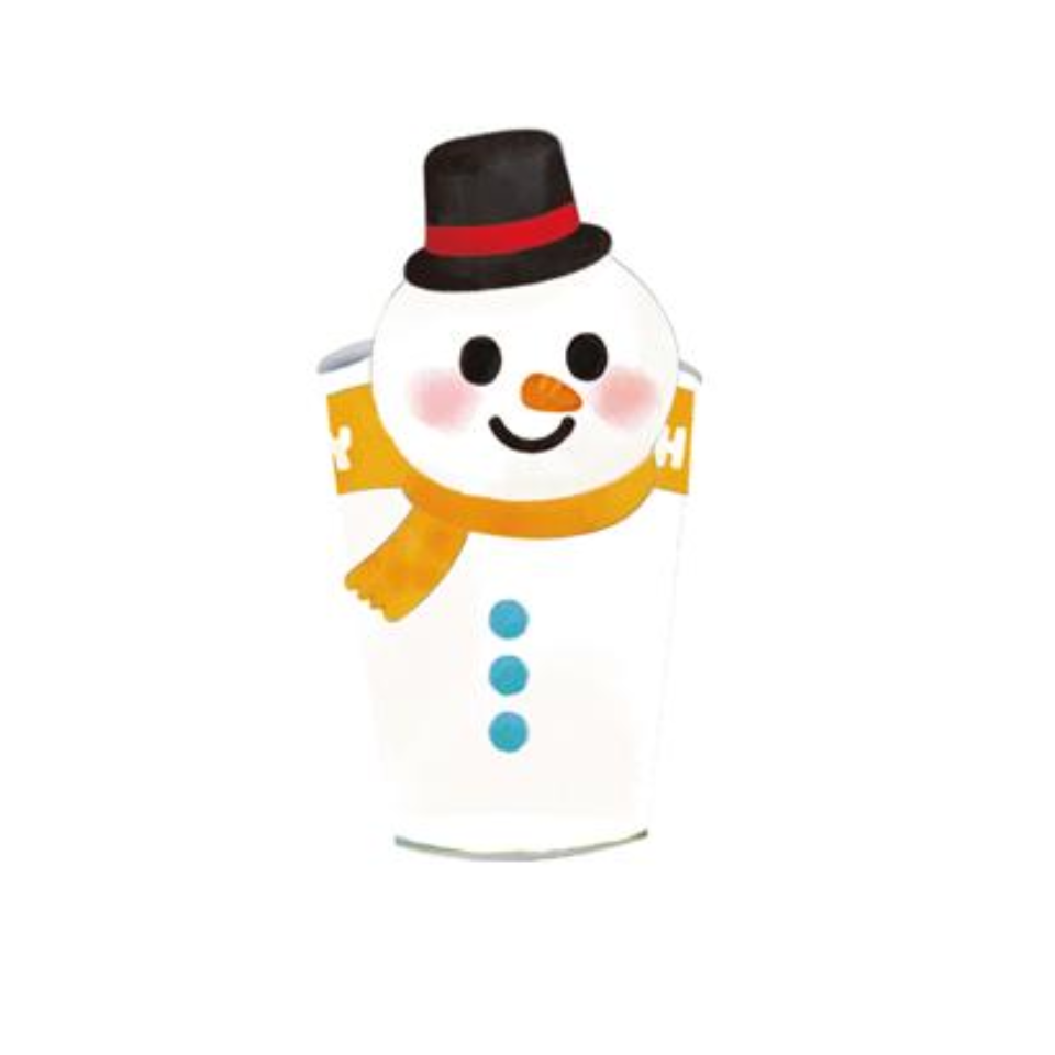 Paper Cups with Band Snowman 205ml