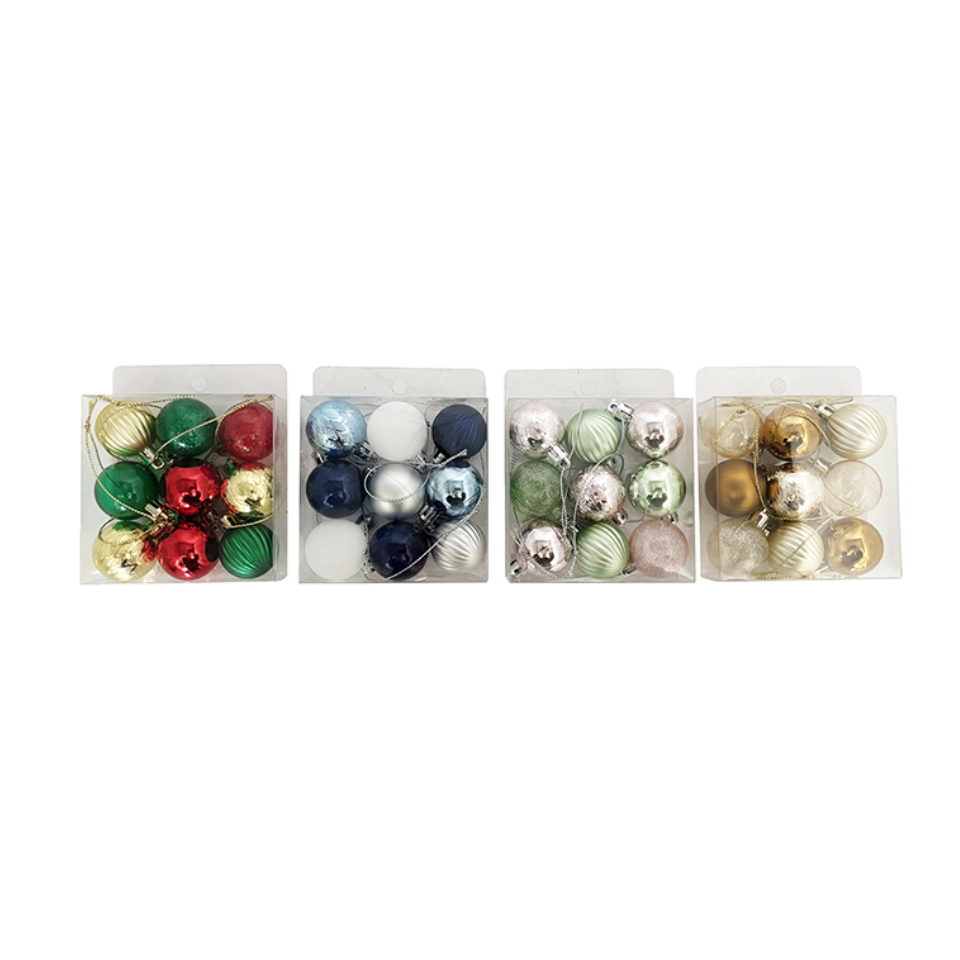 Christmas Ornament Mixed Colors 3cm