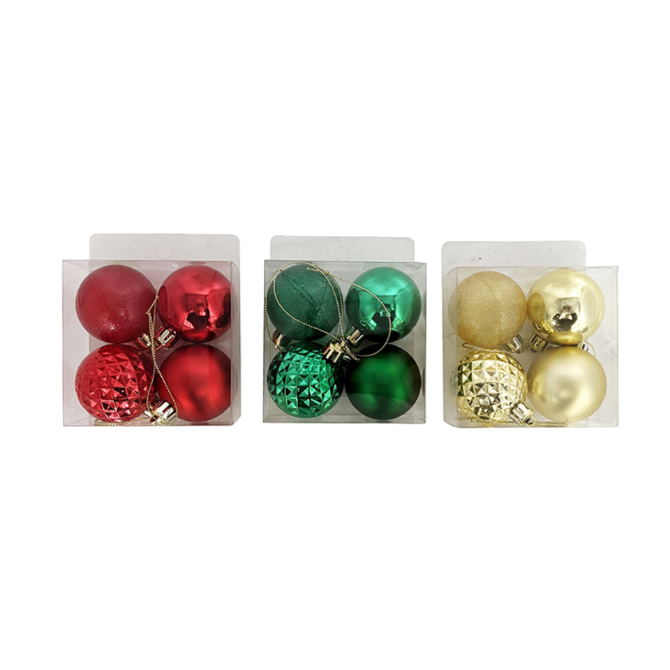 Christmas Ornament Gold/Red/Green 5cm