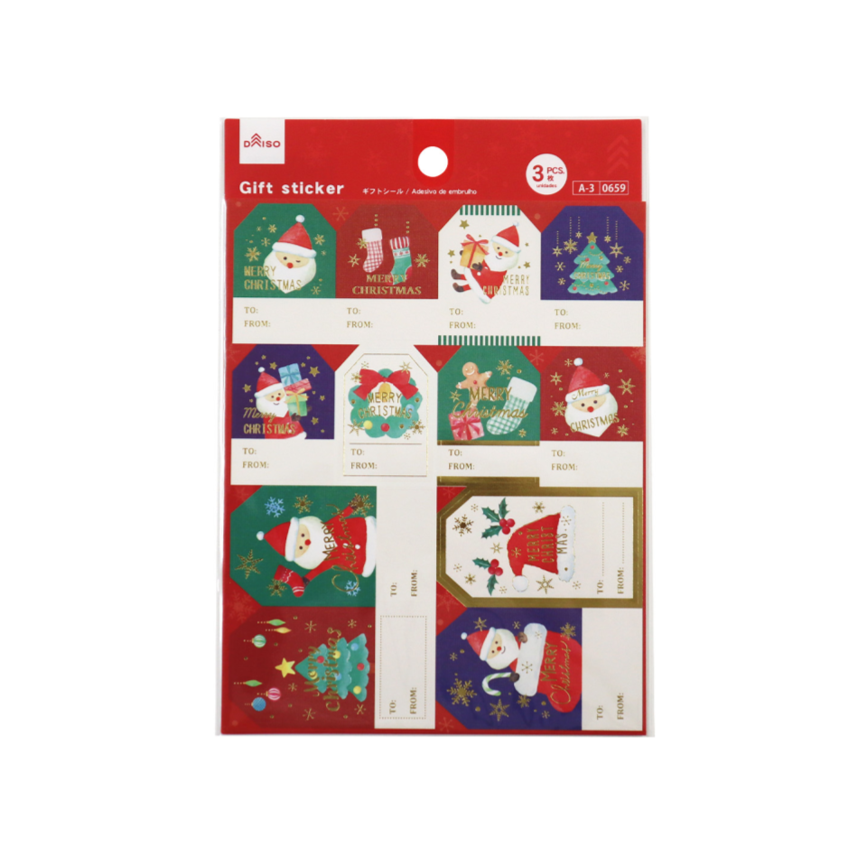 Gift Sticker Natural Christmas