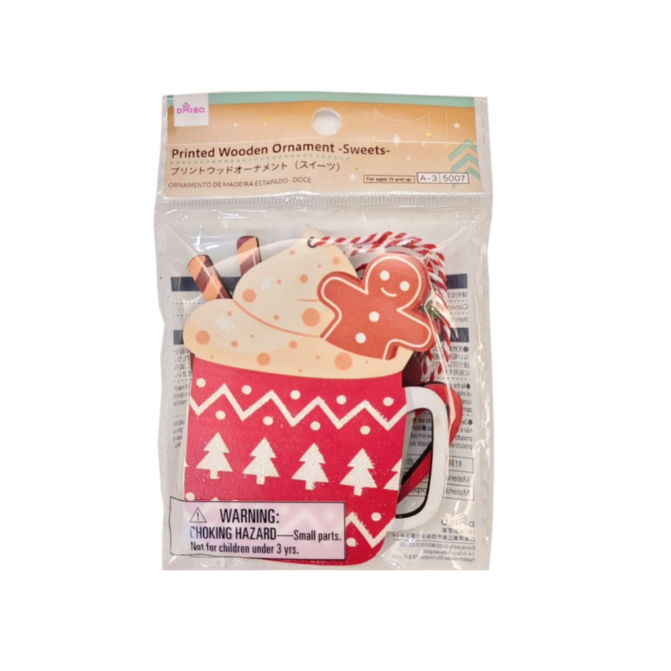 Printed Wooden Ornament Sweets