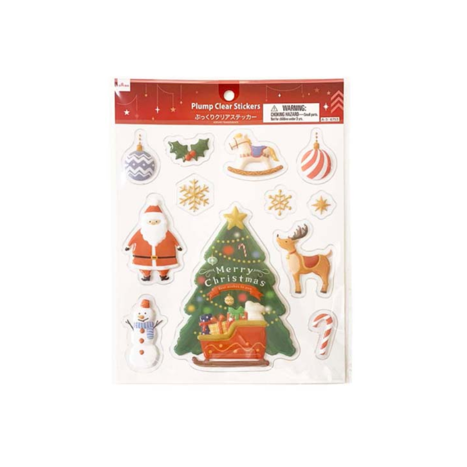 Plump Clear Stickers Christmas
