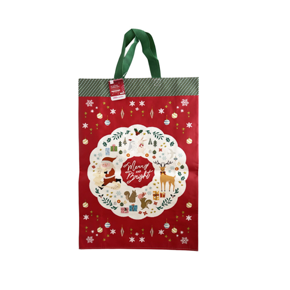 PP Woven Handle Bag Christmas Kids 40cm x 60cm x 15cm