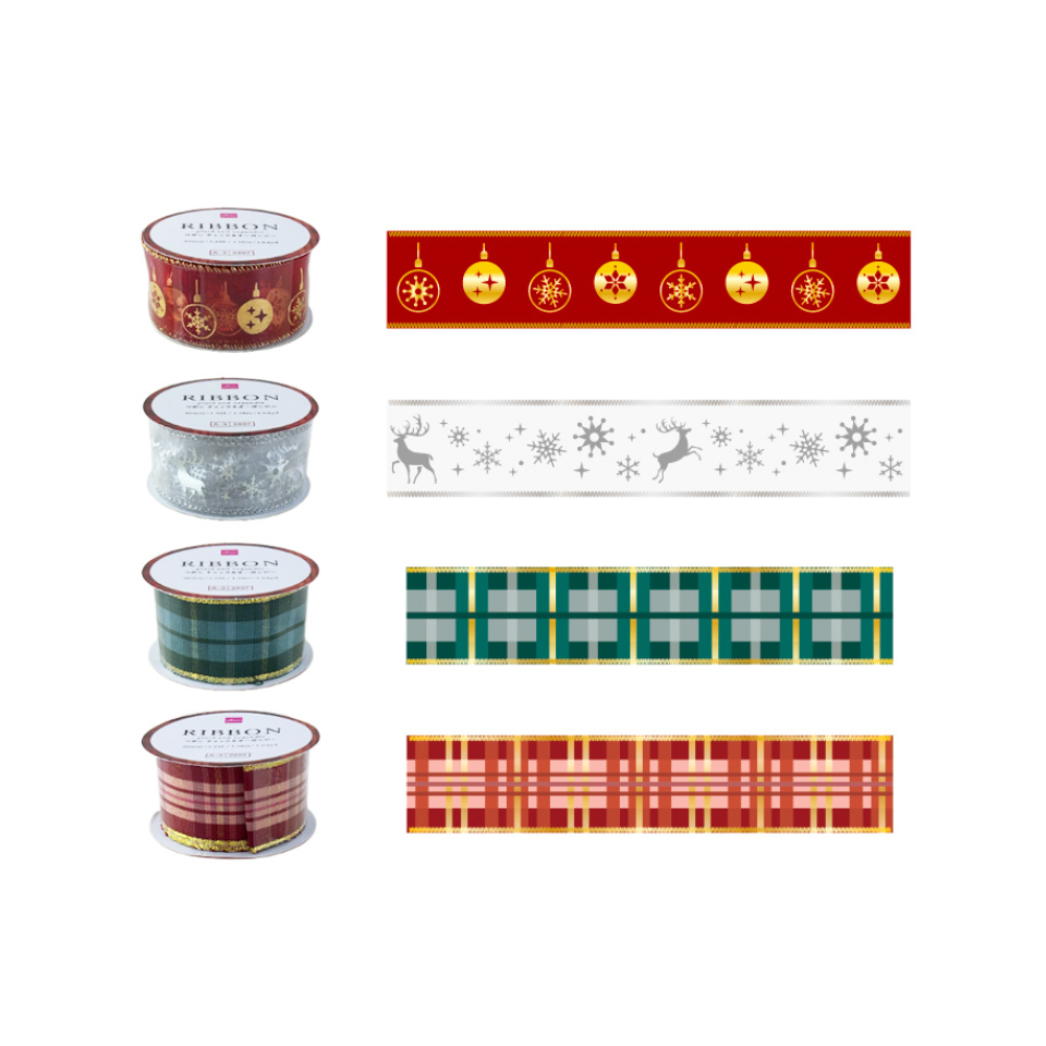 Ribbon Christmas Plaid and Organdie