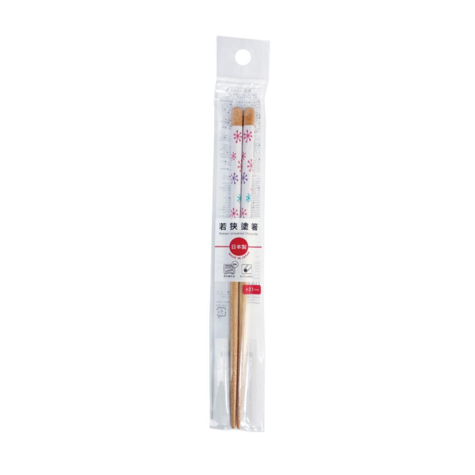 Wakasa Lacquer Chopsticks Flower Crystal 21cm