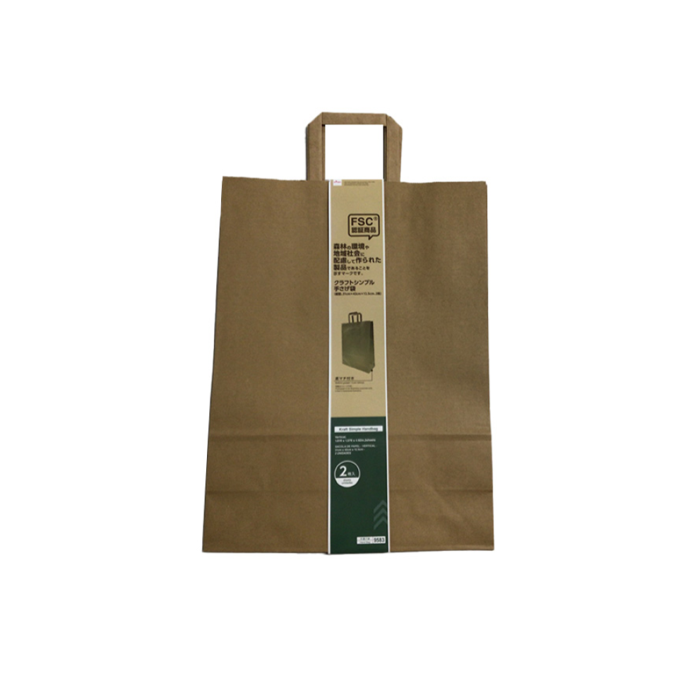 Kraft Simple Handbag Vertical 1.01ft x 1.37ft x 4.92in
