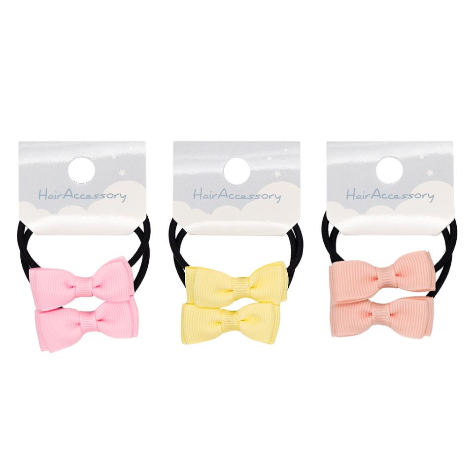 Hair Pony Set Ribbon Pastel Color Warm Color – DAISO SINGAPORE