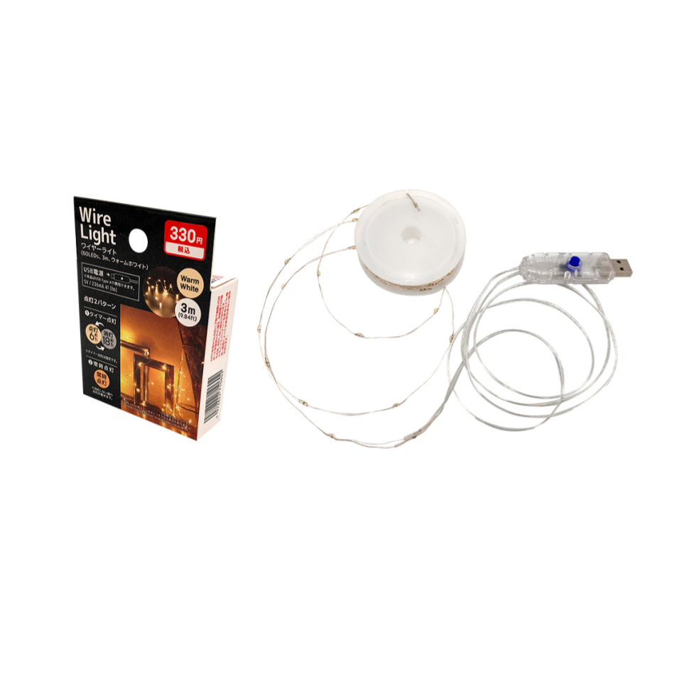 Wire Light 60 LEDs Warm White 3m