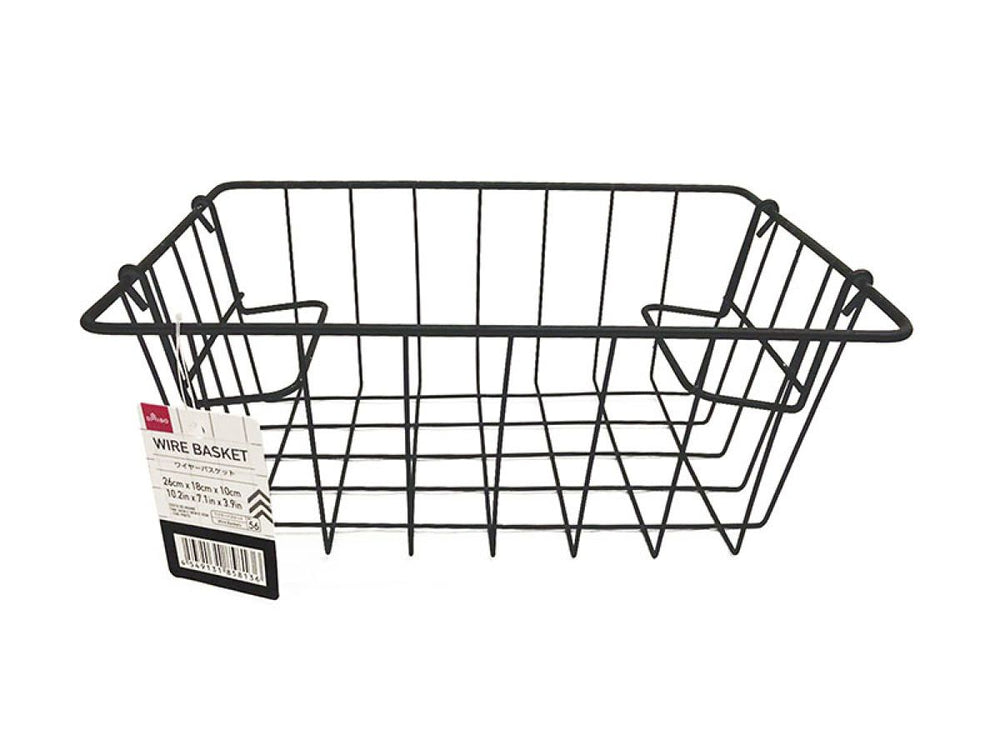 Wire Basket Black 26cm x 18cm x 10cm