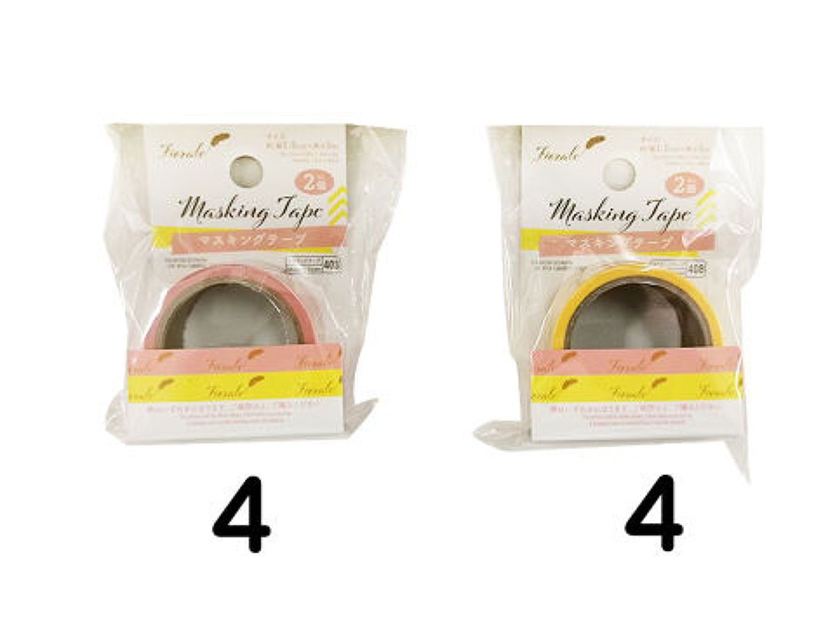 Masking Tape -Pink And Yellow - 2 Rolls-