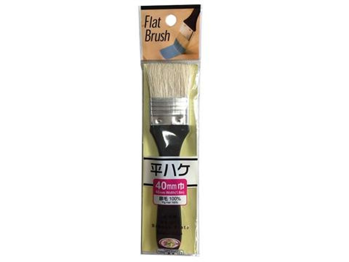Flat Brush 40mm 100% Pig Hair