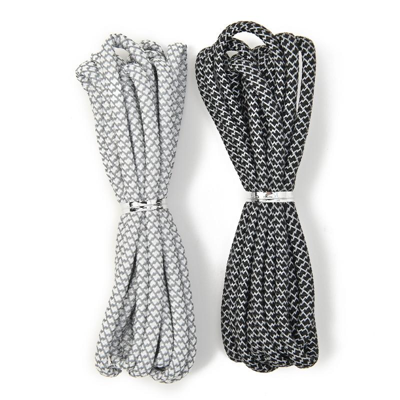 Reflective Shoestring -120Cm - 47.2In - White - Black-